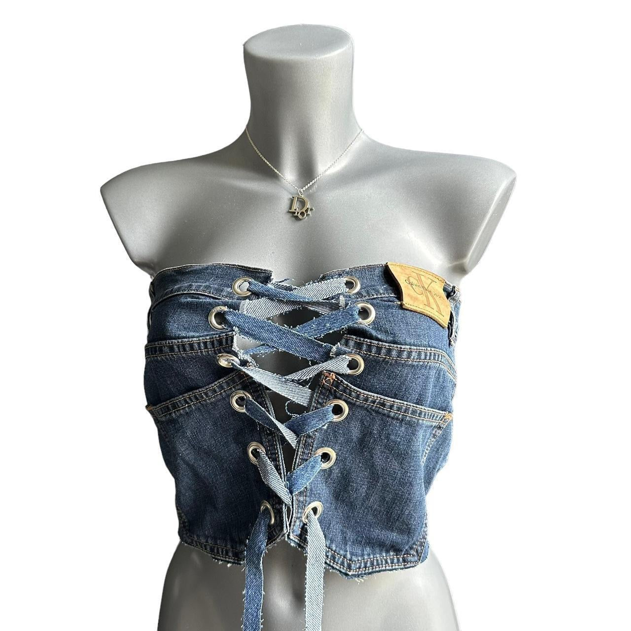 Upcycled Calvin Klein Jeans Corset